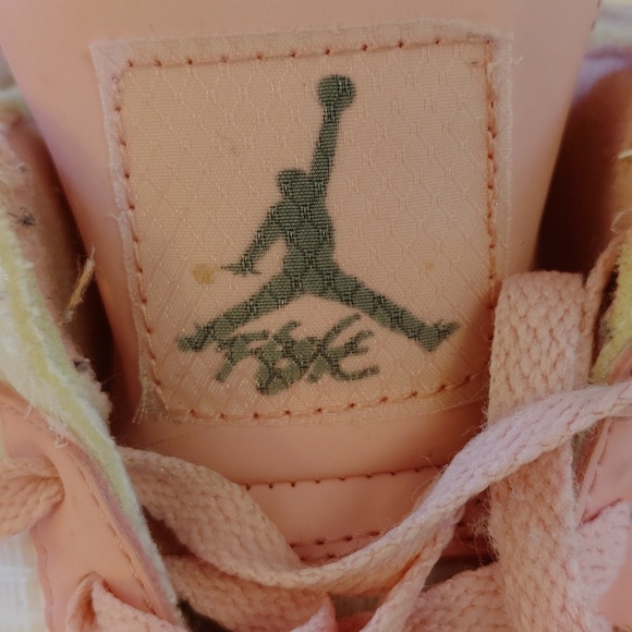Jordan Women's Pink and White Sneakers - Picture 11 of 12
